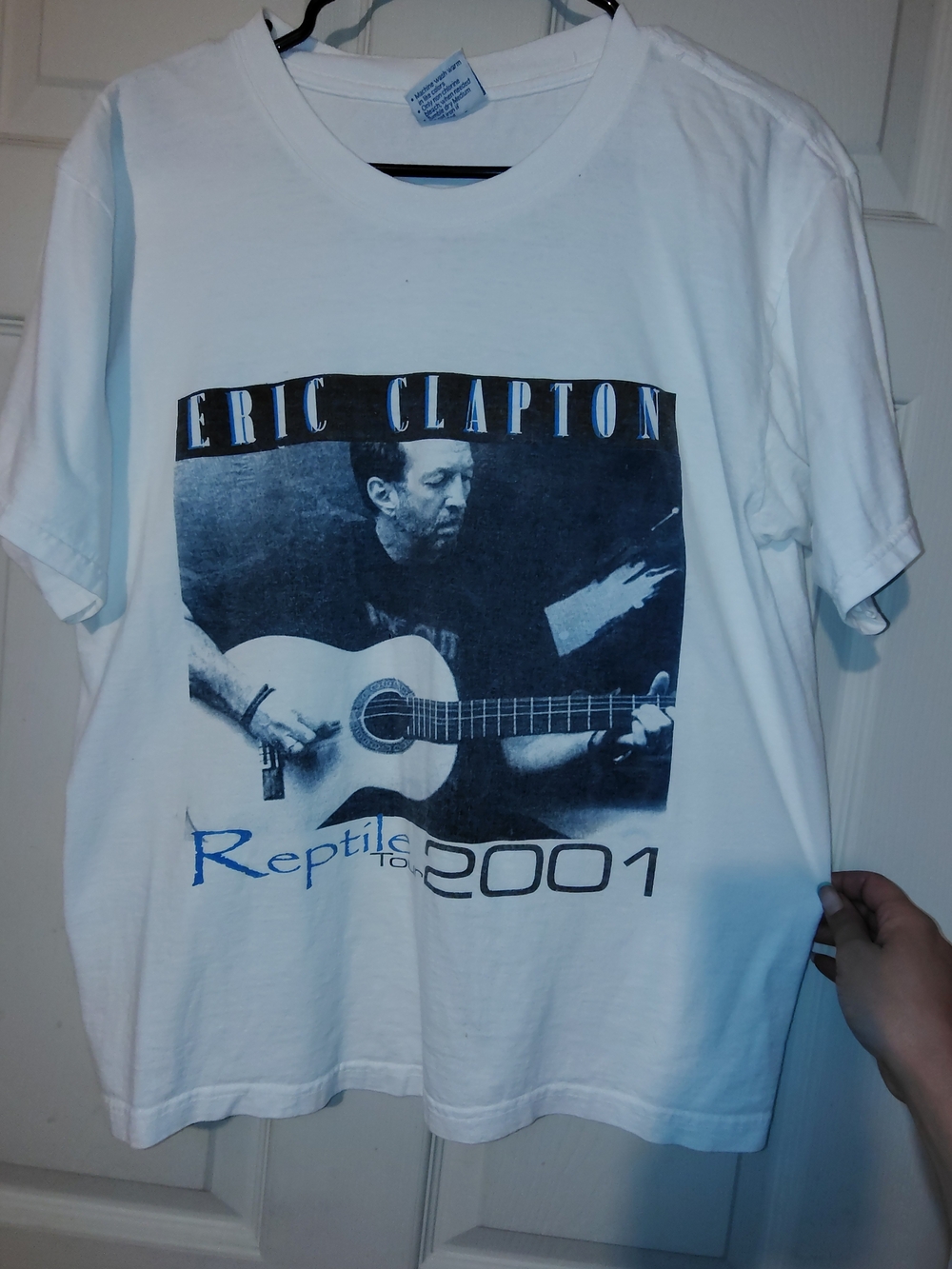 Eric Clapton 2001 Reptile Tour White Graphic Tee